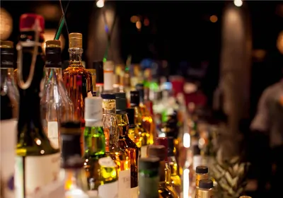 Alcohol bottles at a bar Alcohol bottles at a bar